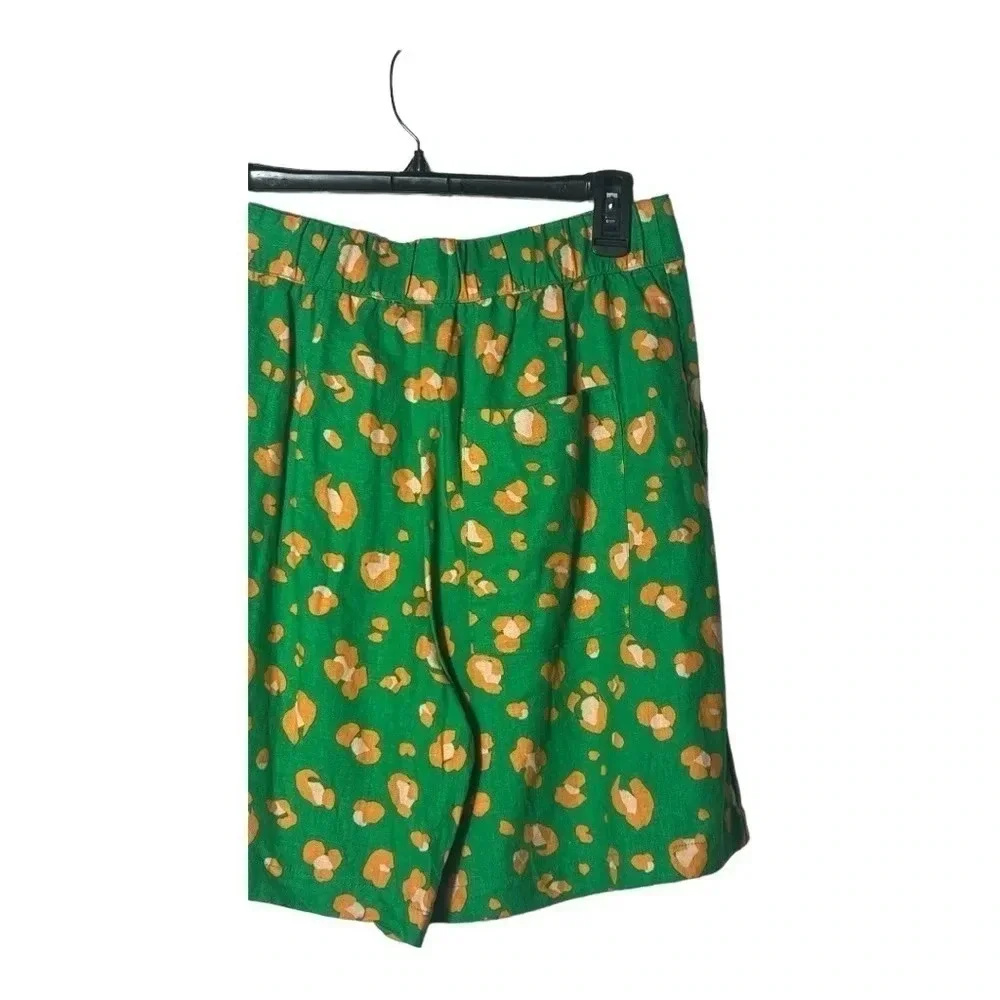 1847. TABITHA‎ BROWN X TARGET LEOPARD PRINT SHORTS LIME GREEN/ORANGE IN COLOR SM